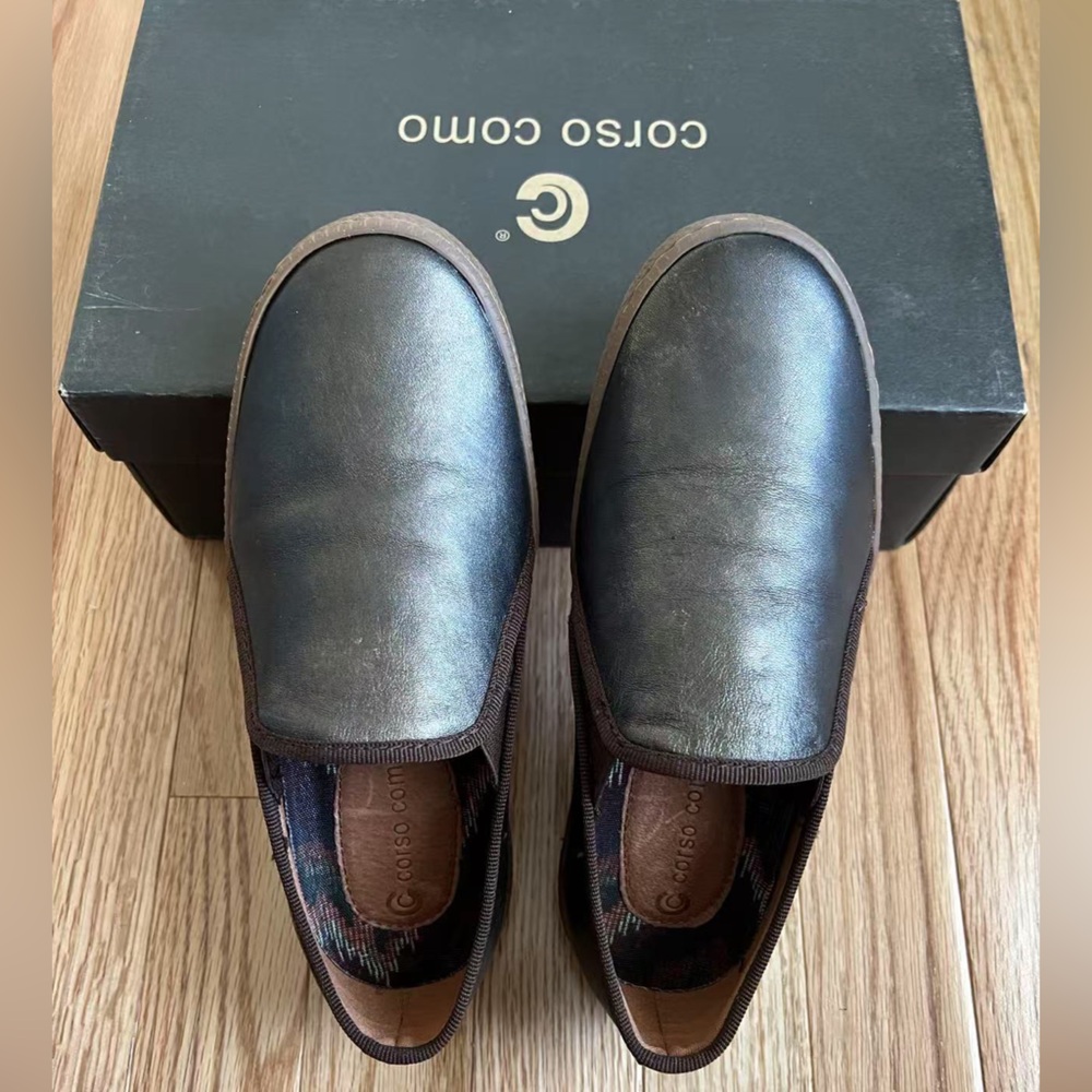 Corso Como Metallic Loafers Slip-On Shoes